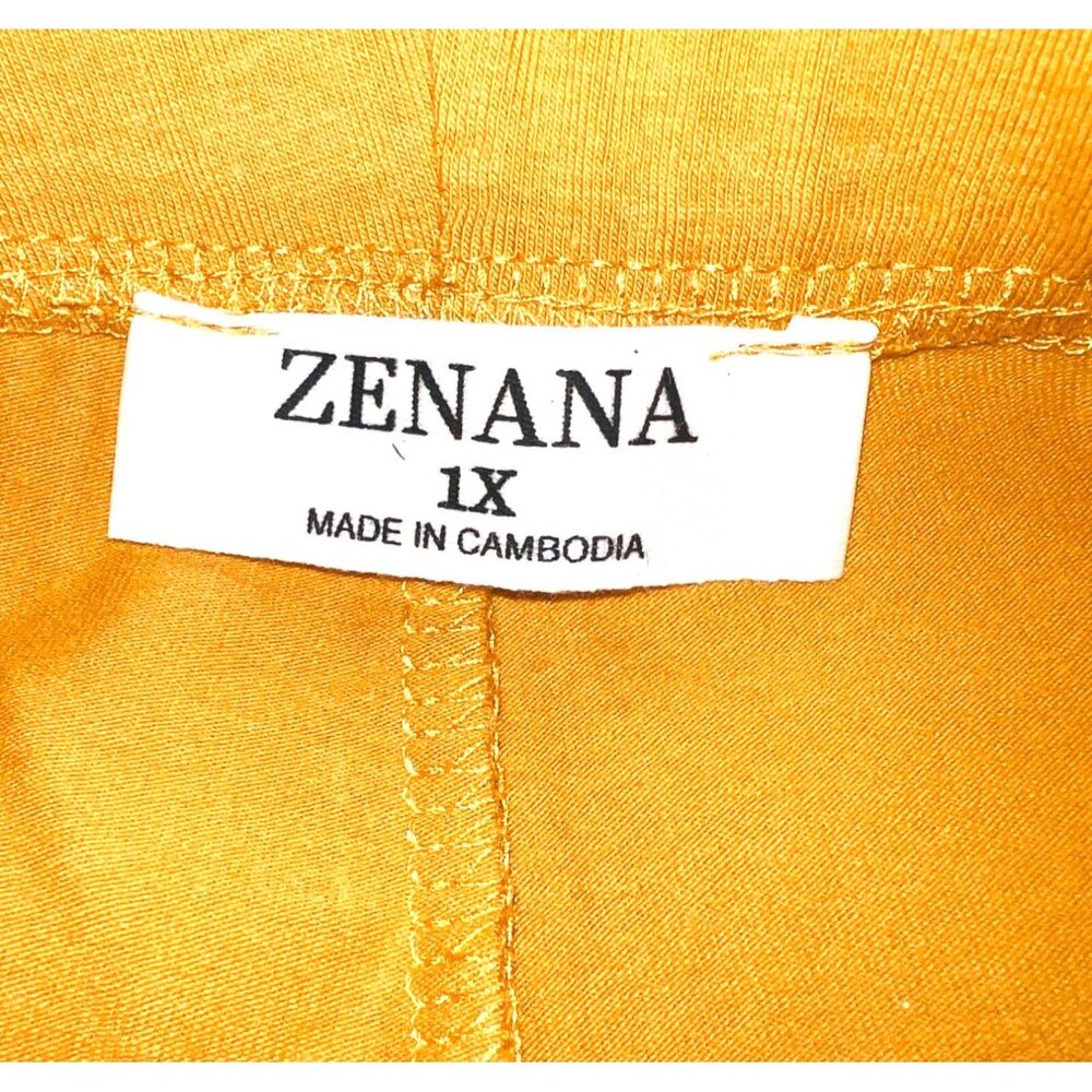 Zenana Mustard Yellow 2-Piece Set: Bralette & High-Waist Leggings 1X - Picture 4 of 9